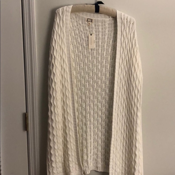 Cream knit sleeveless cardigan shrug NWT - Anthro - Picture 1 of 4